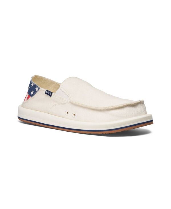 サヌーク メンズ シューズ スリッポン・ローファー Sanuk Men's Donny Novelty Loafers with textile upper material - Loafers Rwb marshmellow｜ReVida 店