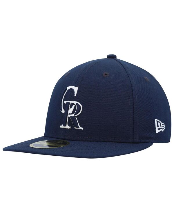 ニューエラ メンズ アクセサリー 帽子 New Era Men's Navy Colorado Rockies Oceanside Low Profile 59FIFTY Fitted Hat Navy ネイビー|ReVida 店