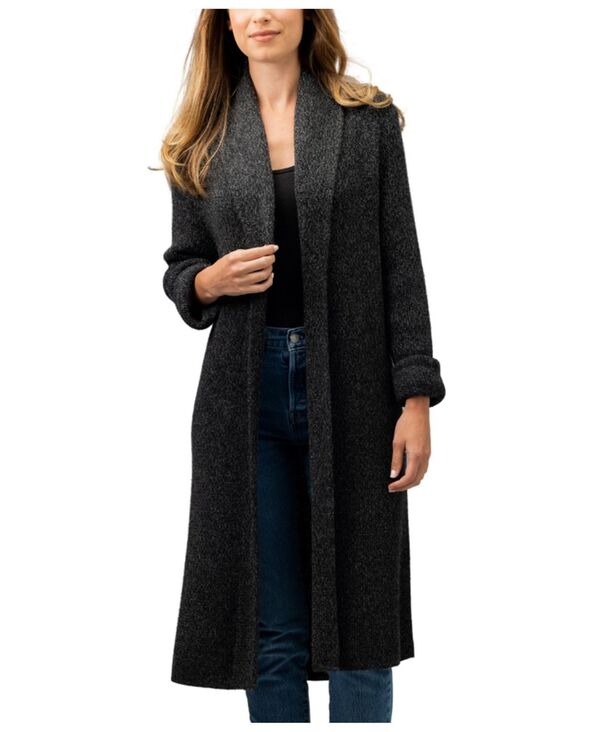 シンプリーナチュラル レディース アウター コート Simply Natural Nina Long Alpaca Coat Charcoal チャコール|ReVida 店