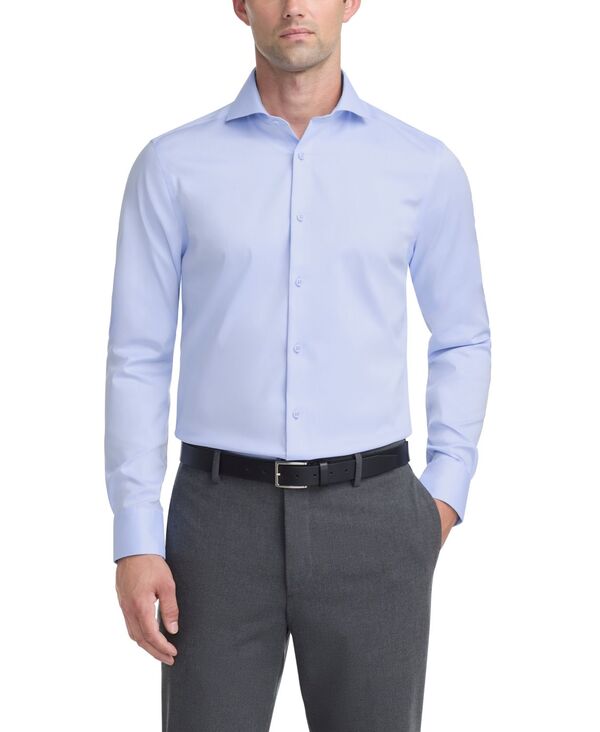 テッドベーカー メンズ トップス シャツ スリムフィット Ted Baker Men'spread Collar Slim Fit Dresshirt Classic Blue ブルー｜ReVida 店