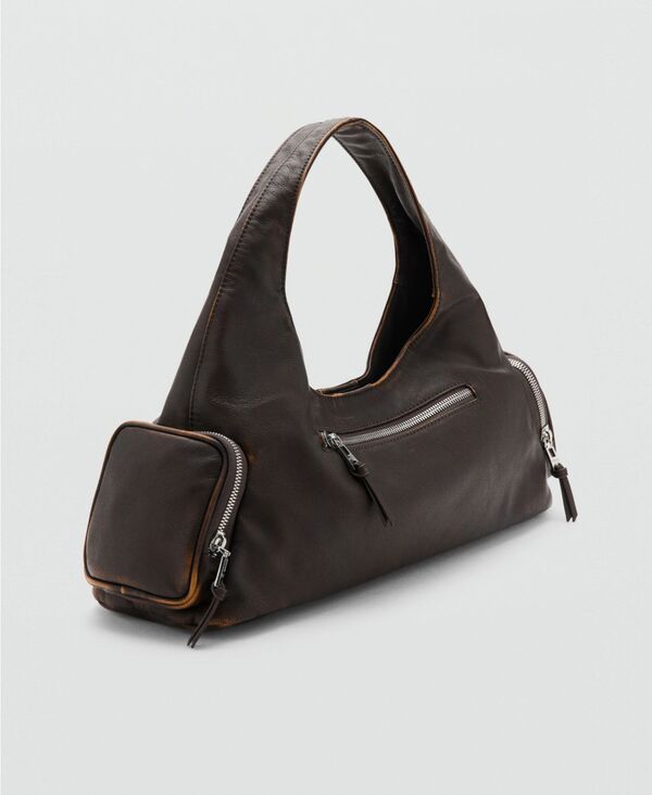 マンゴ レディース 御徒面子 MANGO Women\u0027s Pocketshoulder Bag Brown 赤銅色