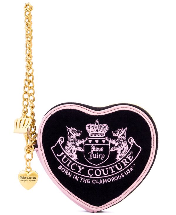 ジューシークチュール レディース アクセサリー 財布 Juicy Couture Heritage Core Heart Zipper Wallet Dusty Blush/Chocolate ブラッシュ｜ReVida 店