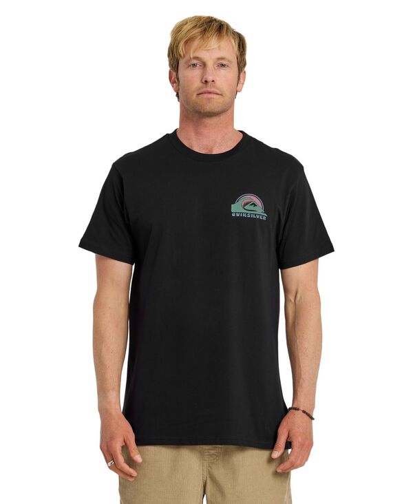 クイックしろがね色 メンズ トップス ティーシャツ 半袖 Quiksilver Men\u0027s Wave Primitive Short-Sleeve T-Shirt Black 黒いこと