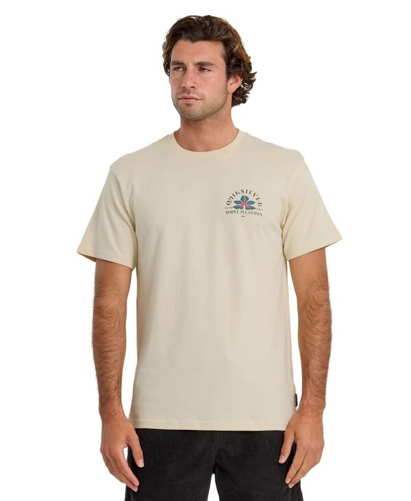 クイックしろがね色 メンズ トップス ティーシャツ 半袖 Quiksilver Men\u0027s Pleasureshort-Sleeve T-Shirt Bone white 白いこと