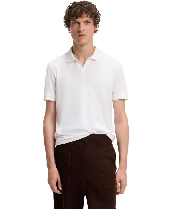 ヒューゴボス メンズ トップス ポロシャツ シルク コットン Hugo Boss BECKHAM x BOSS Men's Cotton Silk Polo Shirt White ホワイト｜ReVida 店
