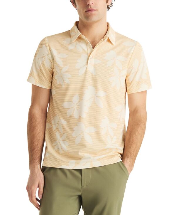 ナウティカ メンズ トップス スポーツシャツ 御花柄 刷り上げる 御花 Nautica Men\u0027s Floral Print Golf Polo Shirt Palebanana