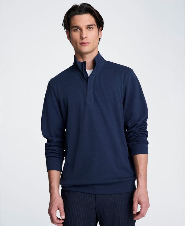 ケネスコール メンズ アウター 編み物・スウェーター か細い填まる ハーフジップ Kenneth Cole Men\u0027slim Fit Quarter Zip Sweater Navy 米国海軍