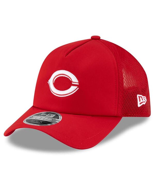 ニューエラ メンズ アクセサリー 帽子 New Era Men's Red Cincinnati Reds 2026 Batting Practice Apex 9FORTY Adjustable Trucker Hat Red レッド｜ReVida 店