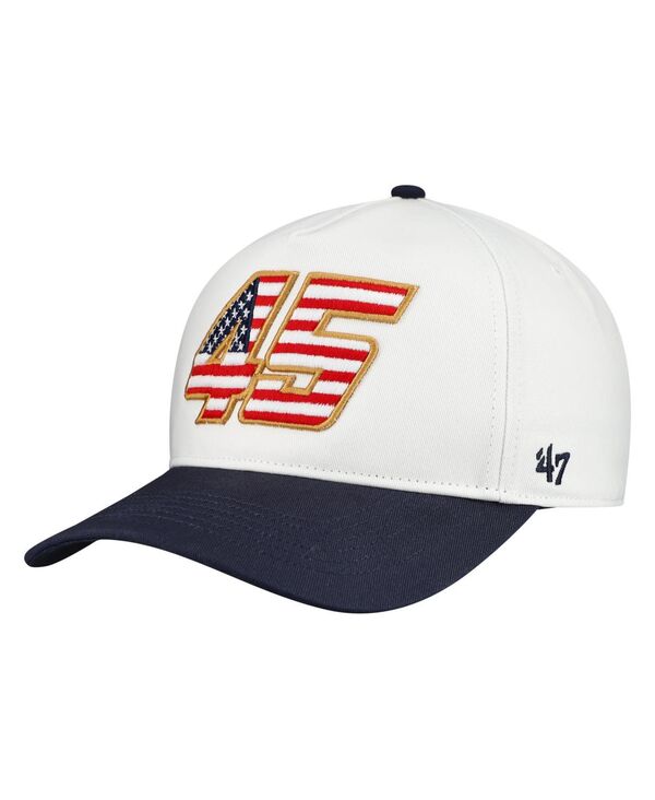 47 ブランド メンズ アクセサリー 帽子 '47 Brand Men's White Tylereddick Flag Fill Two-Tone Team Adjustable Hitchat White ホワイト｜ReVida 店