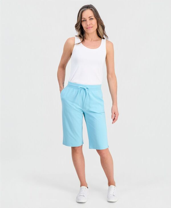 スタイルアンドコー レディース ボトムス カジュアルパンツ プチ ニット Style \u0026 Co Petite Knit Skimmer Pants Amazonite