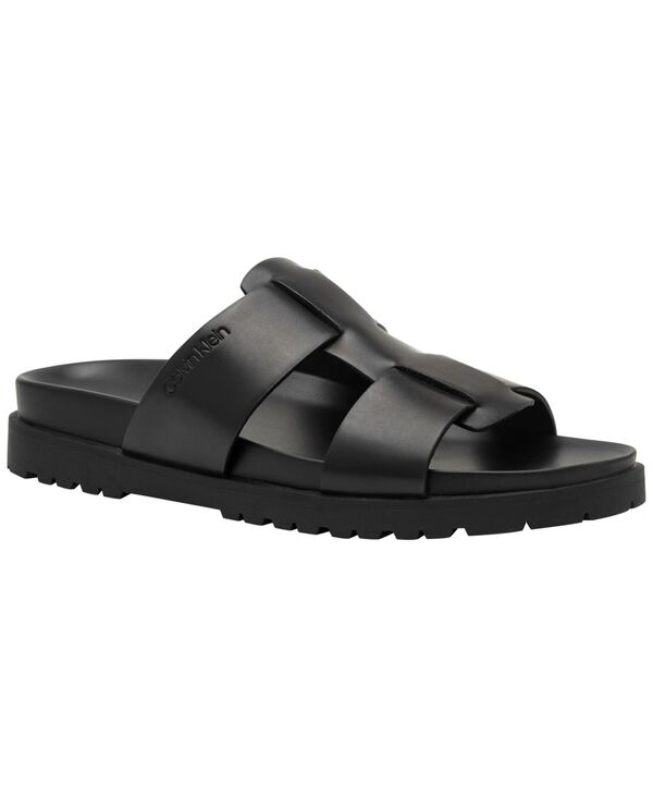 カルバンクライン メンズ シューズ スリッポン・ローファー Calvin Klein Men's Rolinde Slip-on Casual Slides Black ブラック｜ReVida 店