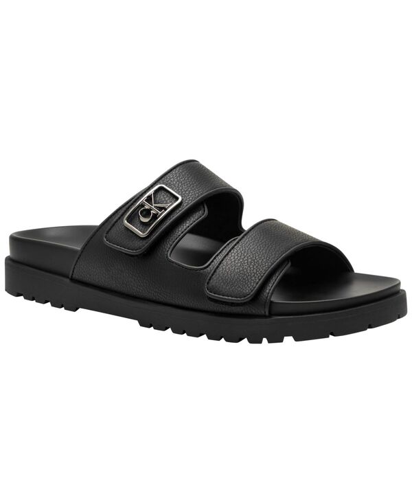 カルバンクライン メンズ シューズ スリッポン・ローファー Calvin Klein Men's Ronee Slip-on Casual Slides Black ブラック|ReVida 店