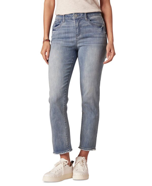 平民主義 レディース ボトムス ジーンズズボン下 プチ デニム Democracy Petite High-Rise Slim Straight Jeans Mid Blue 青色 ボトムス-パンツ-レディースファッション