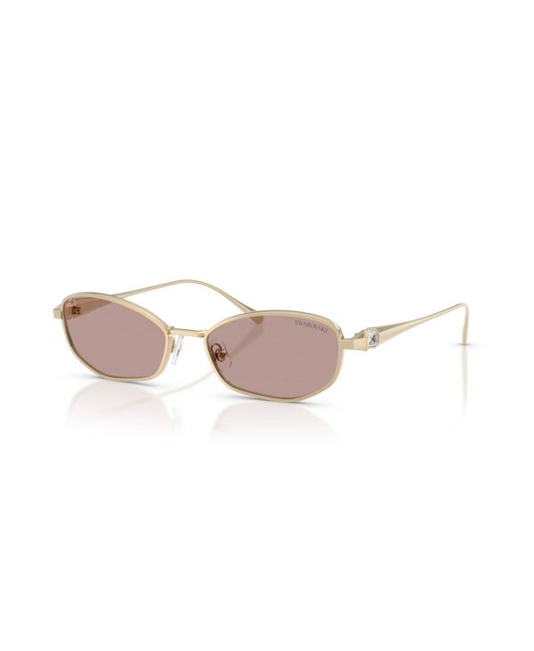 スワロフスキー レディース 付属物 サングラス・アイウェア Swarovski Women\u0027s Rectangle SunglassesK7042 Pale Gold ゴールド