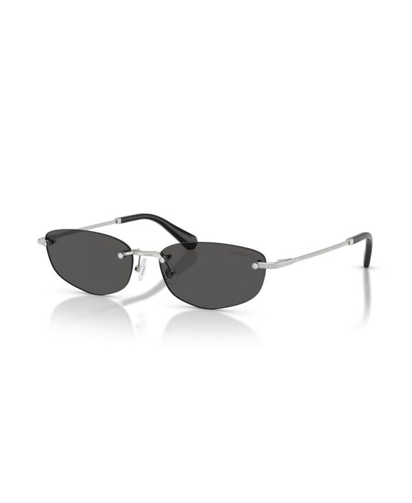 スワロフスキー レディース 佩び物 サングラス・アイウェア Swarovski Women\u0027s Geometric SunglassesK7045D Silver しろがね色