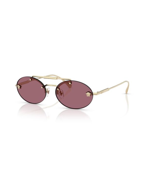 ヴェルサーチ レディース 付属物 サングラス・アイウェア Versace Women\u0027s Oval Sunglasses VE2295 Pale Gold ゴールド