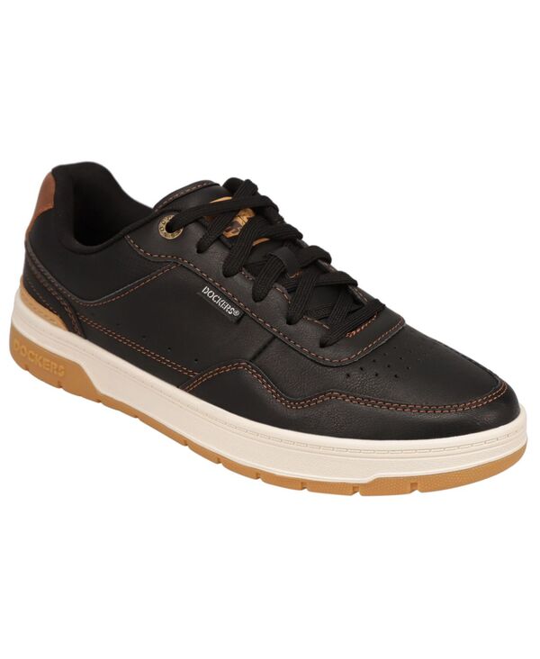 ドッカーズ メンズ シューズ スニーカー なめし革 Dockers Men\u0027s Jarvisynthetic Leather Casual Sneakers Black/ British Tan 黒いこと