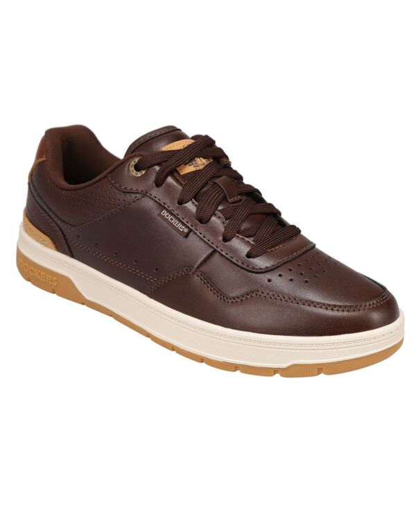 ドッカーズ メンズ シューズ スニーカー なめし革 Dockers Men\u0027s Jarvisynthetic Leather Casual Sneakers Brown 赤銅色