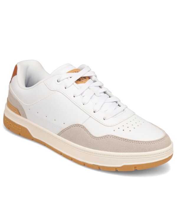 ドッカーズ メンズ シューズ スニーカー なめし革 Dockers Men\u0027s Jarvisynthetic Leather Casual Sneakers White/ White Sand/ British Tan 白いこと