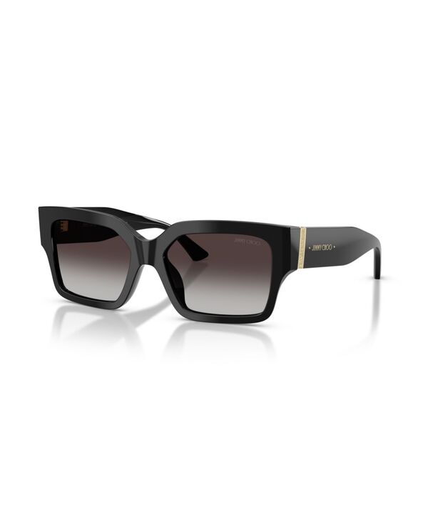 ジミーチュー レディース 付属物 サングラス・アイウェア Jimmy Choo Women\u0027s Rectangle Sunglasses JC5058JU Black 黒いこと