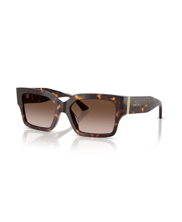 ジミーチュー レディース 付属物 サングラス・アイウェア Jimmy Choo Women\u0027s Rectangle Sunglasses JC5058JU Havana