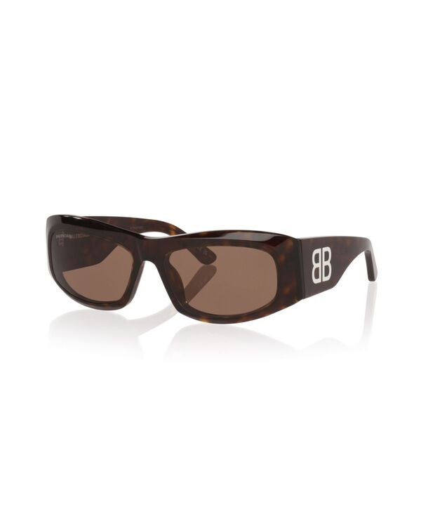 バレンシアガ レディース 付属物 サングラス・アイウェア Balenciaga Women\u0027s Rectangle Sunglasses BB0395S 6E000382 Tortoise