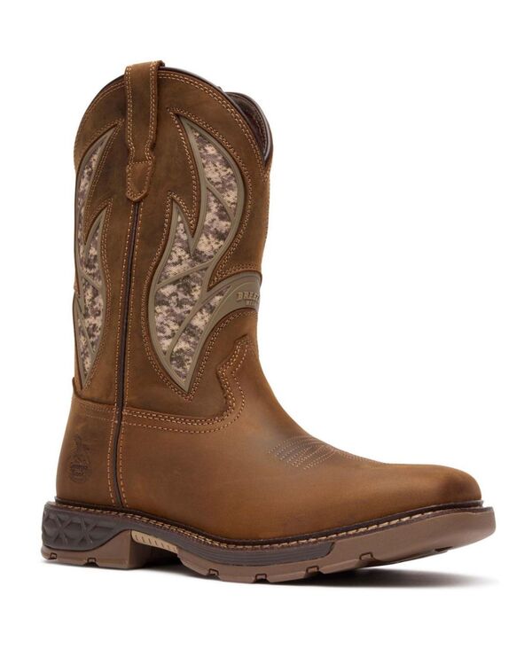ジョージブーツ メンズ シューズ ブーツ・レインブーツ GEORGIA BOOT Men\u0027s Man\u0027s Carbo-Tec FLX 11\" Pull-On Work Boot Brown 赤銅色"