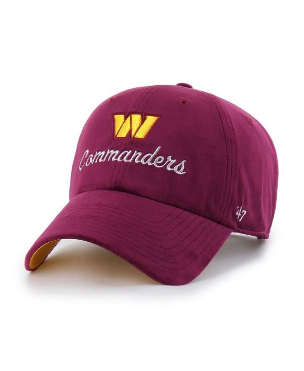 47 ブランド レディース アクセサリー 帽子 '47 Brand Women's Burgundy Washington Commanderspirited Clean Up Adjustable Hat Burgundy バーガンディ|ReVida 店