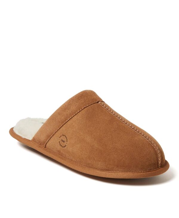 ディアフォームズ メンズ シューズ サンダル スエード Dearfoams Men's Kirk Genuine Suede Scuff House Slipper Chestnut｜ReVida 店