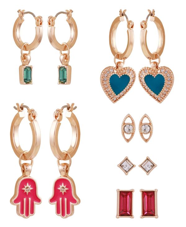 おまけ付 ピアス Crystal Gold Tone アクセサリー ピアス イヤリング レディース ゲス And Gold Blue Fuschia Earrings Six Of Set Resin Pascasarjana Unsrat Ac Id