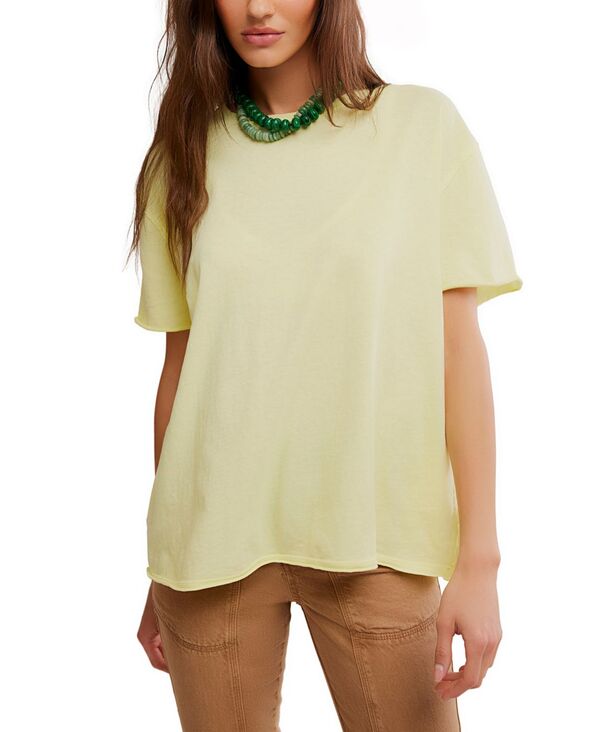 フリーピープル レディース トップス シャツ コットン Free People Women Nina Cotton T-Shirt Lemon Water
