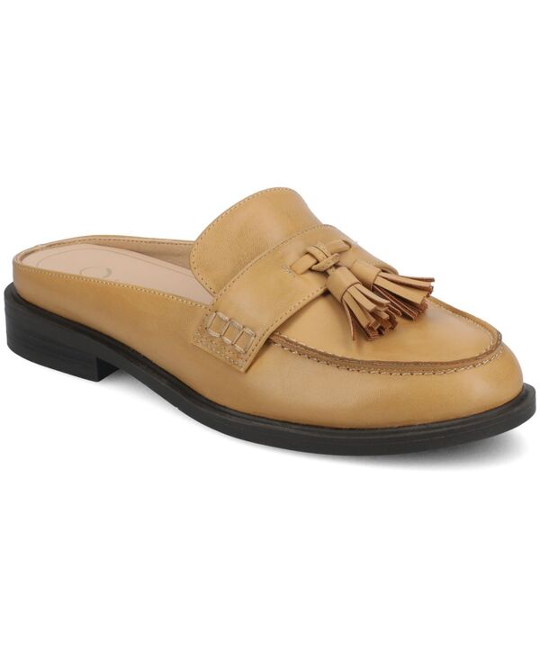ジュルネ 寄せあわせ レディース シューズ スリッポン・ローファー Journee Collection Women\u0027s Azura Tasseloafer Mules Tan タン