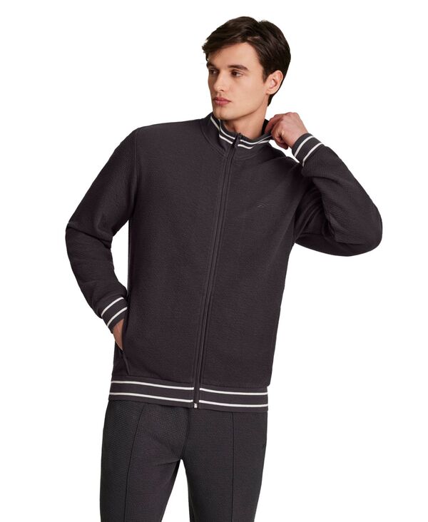 リーボック メンズ アウター 上衣・上衣 モックネック Reebok Men\u0027s Full-Zip Mock Neck Jacket Gray 薄墨色