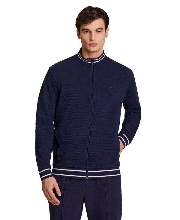 リーボック メンズ アウター 上衣・上衣 モックネック Reebok Men\u0027s Full-Zip Mock Neck Jacket Vector Navy 米国海軍