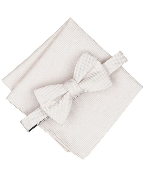 アルファニ メンズ アクセサリー ネクタイ Alfani Men's Wolfe Solid Bow Tie and Pocket Square 2-Piece Set Cream クリーム|ReVida 店