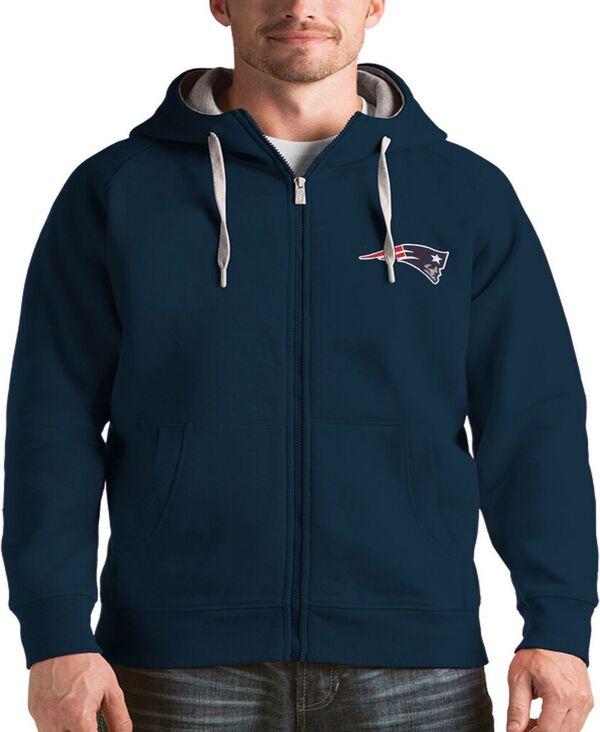 アンティグア メンズ アウター パーカー・スウェット Antigua Men\u0027s Navy New England Patriots Victory Full-Zip Hoodie Navy 米国海軍