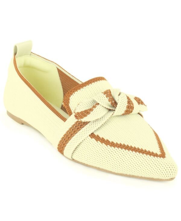 タハリ レディース シューズ スリッポン・ローファー 編み物 Tahari Women\u0027s Florentia Pointed Toe Knit Loafer Yellow 黄色