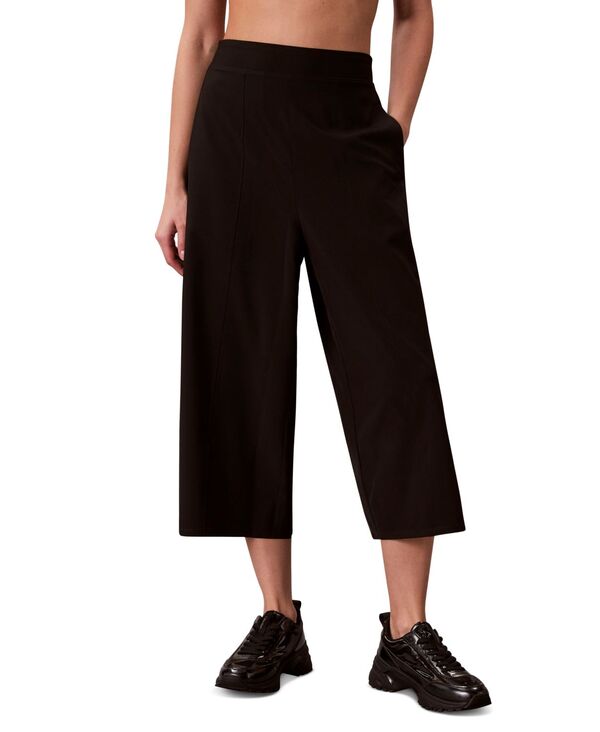 カルバンクライン レディース ボトムス カジュアルパンツ キャップ Calvin Klein Performance Women's Commuter Wide-Leg Capri Pants Black ブラック|ReVida 店