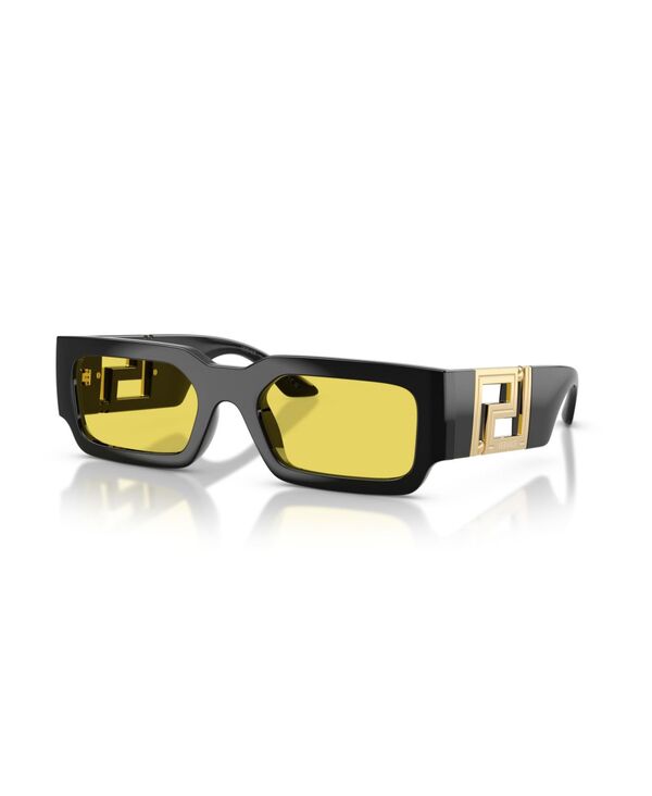 ヴェルサーチ メンズ 佩び物 サングラス・アイウェア Versace Men\u0027s Rectangle Sunglasses VE4506U Black 黒いこと