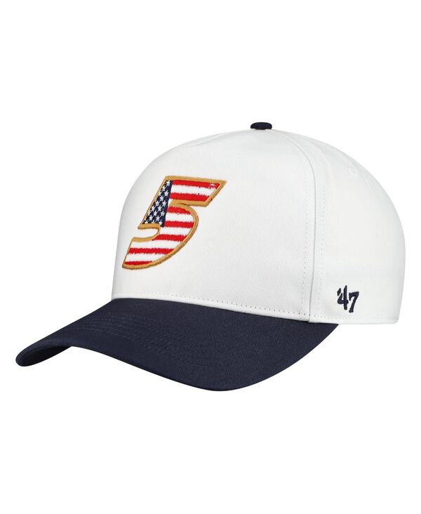 47 ブランド メンズ アクセサリー 帽子 '47 Brand Men's White Kyle Larson Flag Fill Two-Tone Team Adjustable Hitchat White ホワイト|ReVida 店