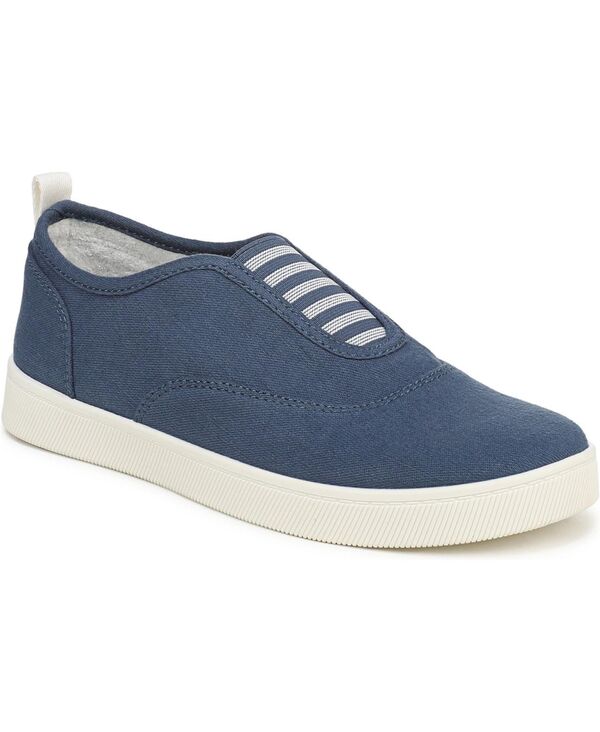 バイオニック レディース シューズ スリッポン・ローファー Vionic Women\u0027s Cobalt Slip On Shoes Dark denim canvas ジーンズ