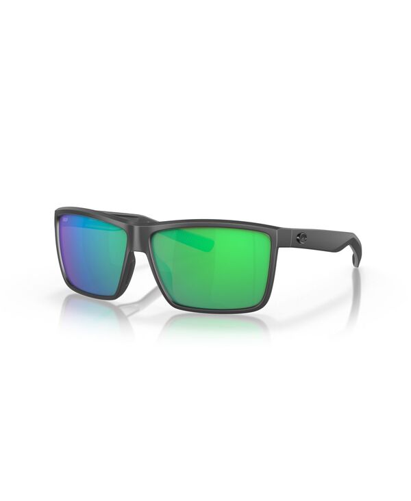 コスタデルマール メンズ 佩び物 サングラス・アイウェア Costa Del Mar Men\u0027s Rectangle Rinconcito Polarized Sunglasses 6S9016 Matte Gray 薄墨色