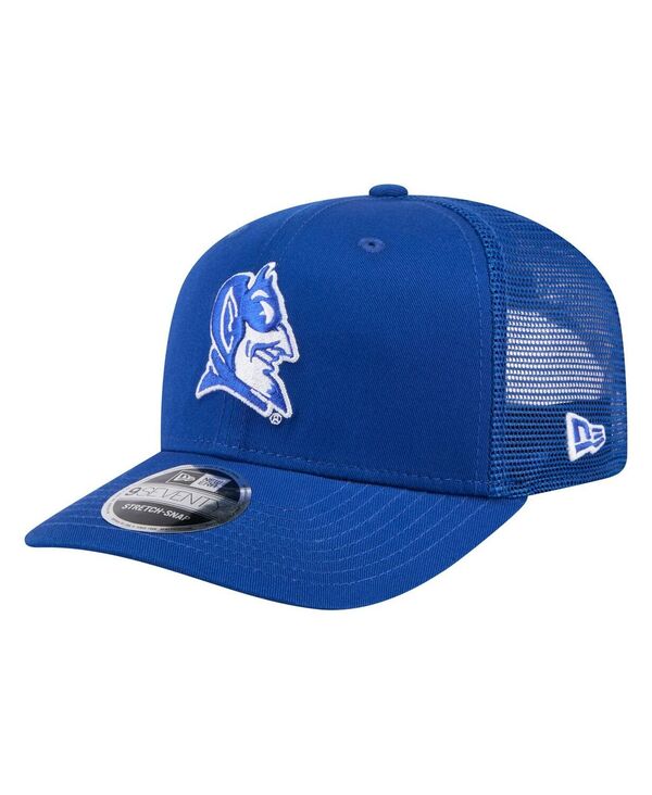 ニューエラ メンズ アクセサリー 帽子 New Era Men's Royal Duke Blue Devils Primary 9SEVENTY Trucker Stretch-Snap Hat Royal ブルー｜ReVida 店