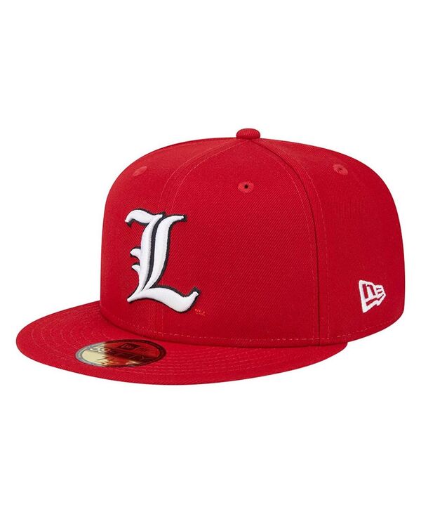 ニューエラ メンズ アクセサリー 帽子 New Era Men's Red Louisville Cardinals 59FIFTY Fitted Hat Red レッド|ReVida 店
