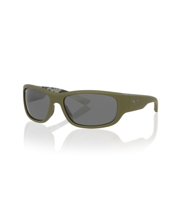 マウイ体育館 レディース 佩び物 サングラス・アイウェア Maui Jim Unisex Rectangle Mauklele Polarized Sunglasses MJ000796 Green Matte 緑であること