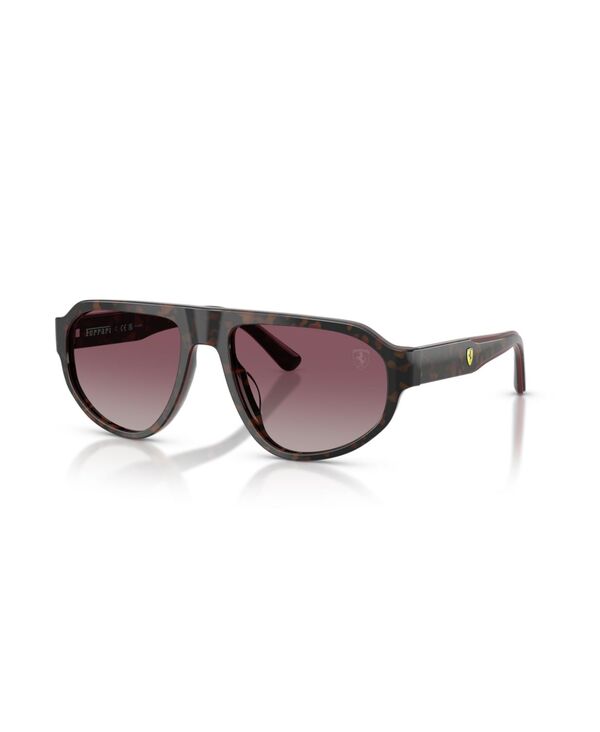 スクーデリア フェラーリ メンズ 佩び物 サングラス・アイウェア Scuderia Ferrari Men\u0027s Geometric Polarized Sunglasses FZ6027U Burgundy Havana バーガンディ