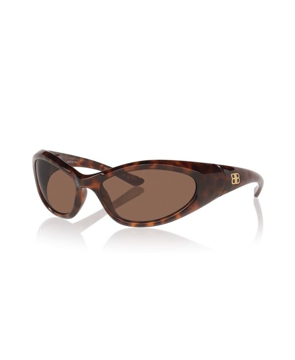 バレンシアガ レディース 付属物 サングラス・アイウェア Balenciaga Unisex Cat Eye Sunglasses BB0384S 6E000370 Tortoise