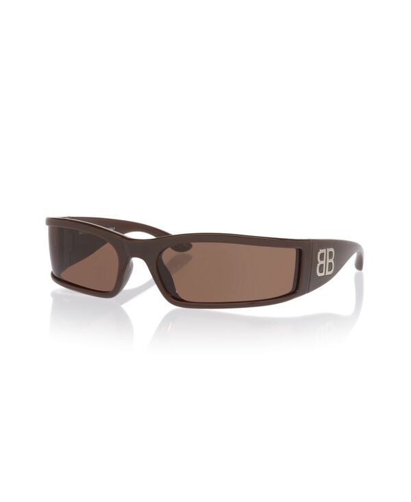 バレンシアガ レディース 付属物 サングラス・アイウェア Balenciaga Unisex Geometric Sunglasses BB0458S 6E000479 Brown 赤銅色