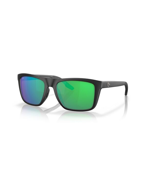 コスタデルマール メンズ 佩び物 サングラス・アイウェア Costa Del Mar Men\u0027s Rectangle Polarized Sunglasses 6S9107 Matte Black 黒いこと