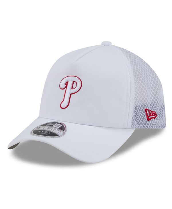 ニューエラ メンズ アクセサリー 帽子 New Era Men's White Philadelphia Phillies 2026 Batting Practice Apex 9FORTY Adjustable Trucker Hat White ホワイト|ReVida 店